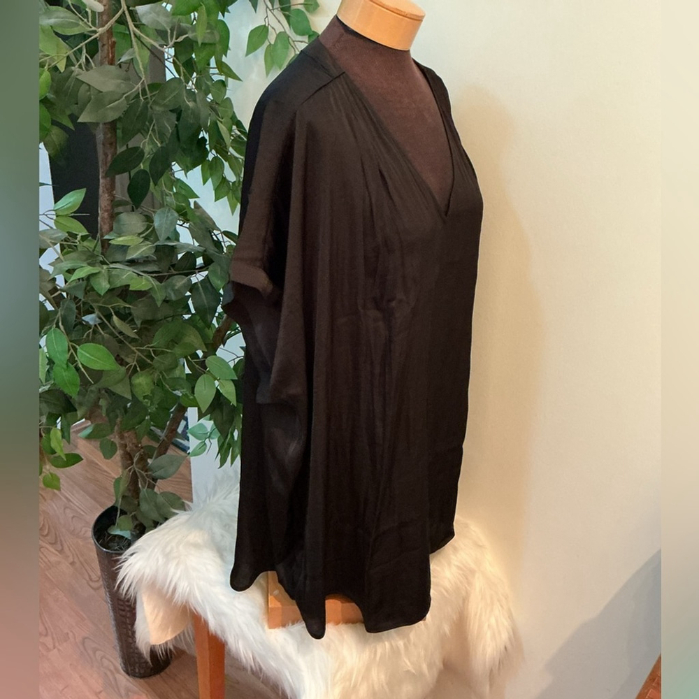 Simply Vera Vera Wang Cuffed dolman sleeve popover v neck blouse 4X - Picture 3 of 12